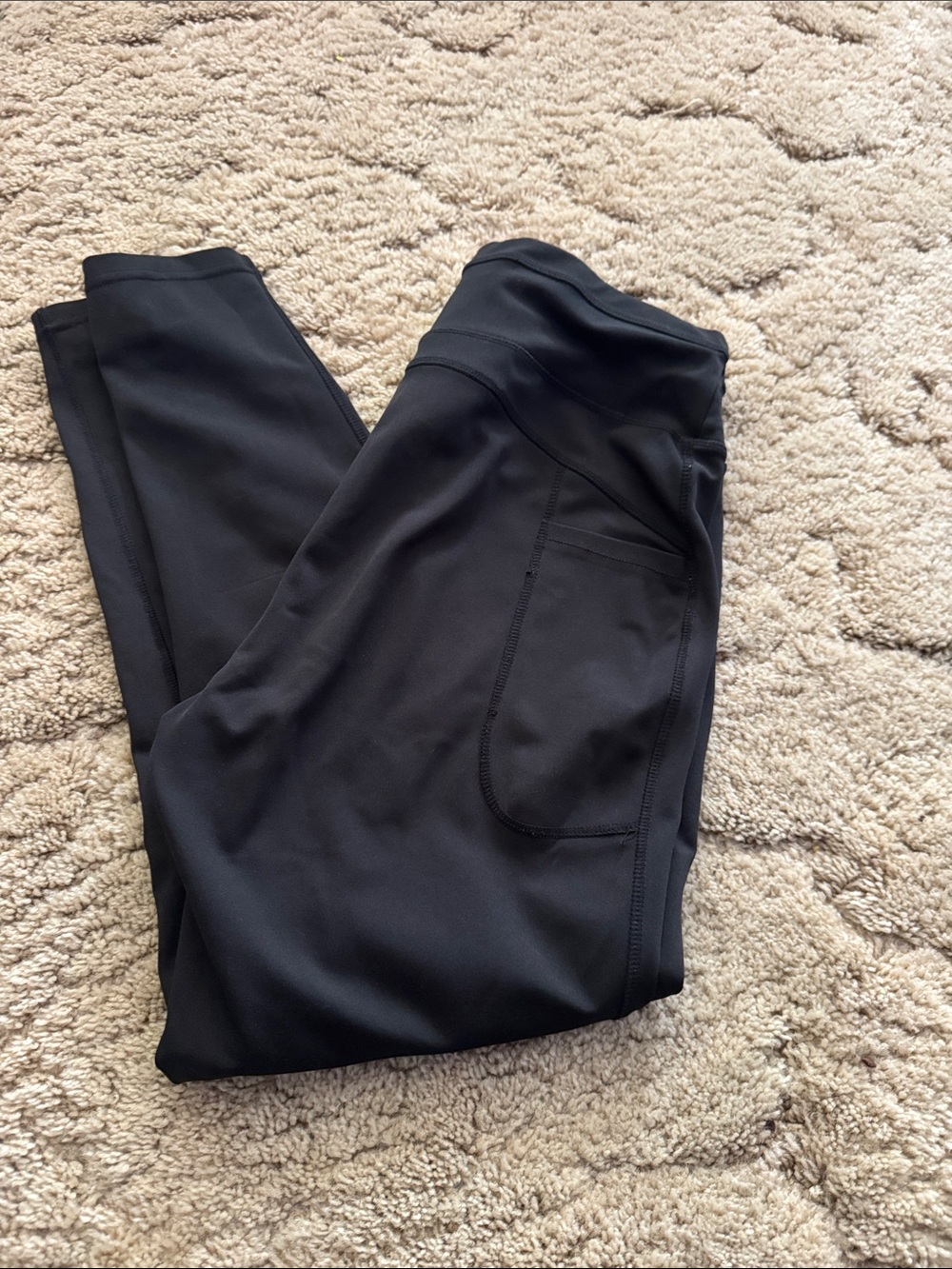 Women’s Black Active Leggings with Side Pocket